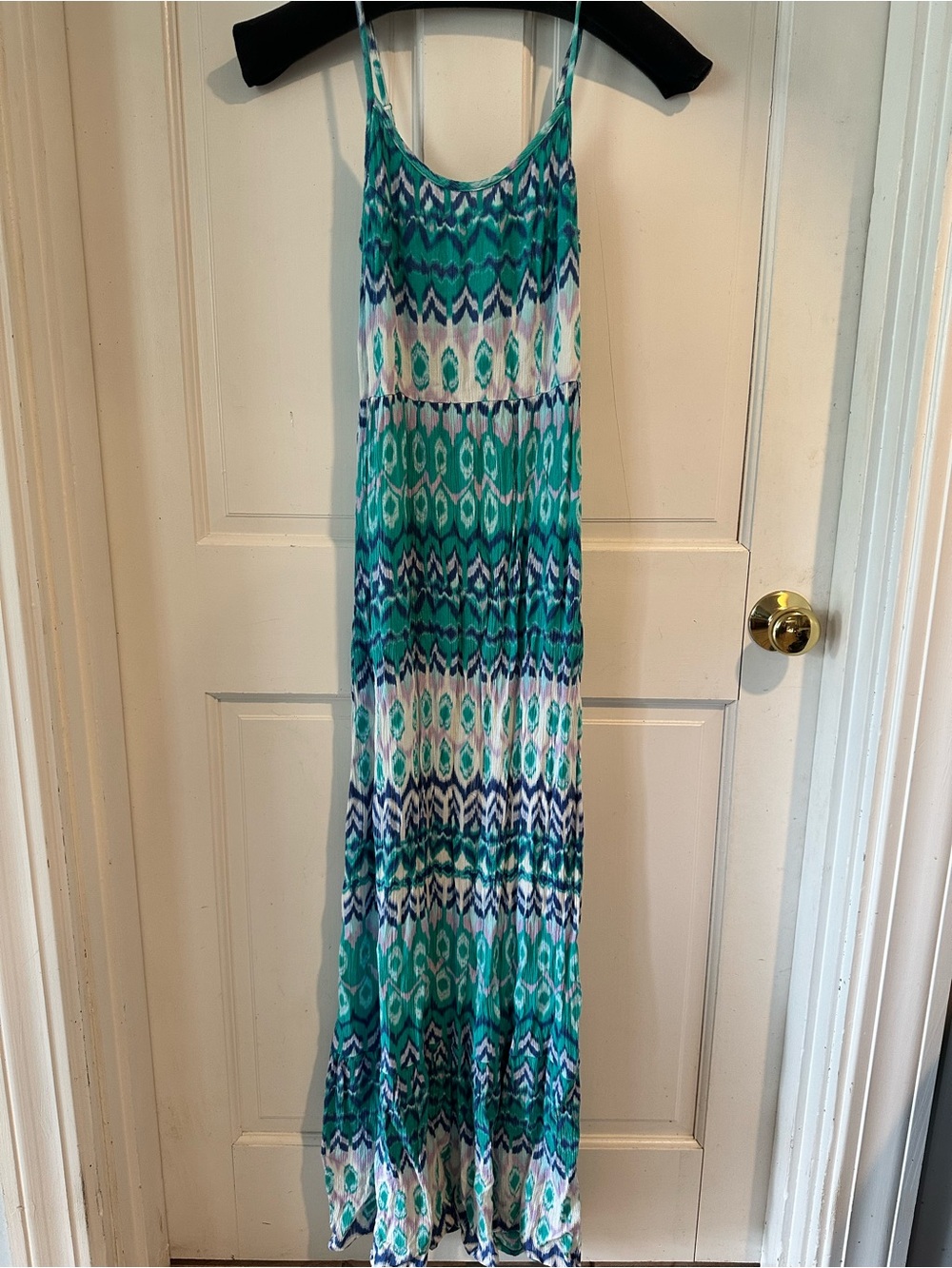 Mossimo Supply Co. Teal, Blue & White Printed Maxi Dress-Skirt